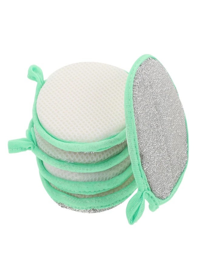 DOOMSDAY إسفنجة غسيل الأطباق من دومزداي، 5 قطع، ذات وجهين - رغوة عالية الكثافة لا تسبب الخدوش، مقبض ناعم وليفة تنظيف، فتحة للتعليق للتجفيف - وسادة تنظيف متعددة الأغراض للمطبخ (عبوة من 5 قطع) - Image 1